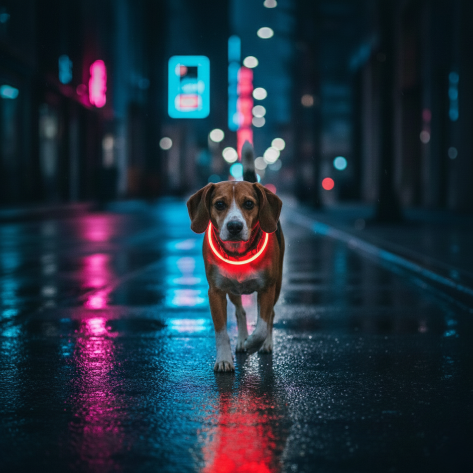 Collier lumineux LED pour chien | Sécurité nocturne, Anti-perte & Rechargeable USB